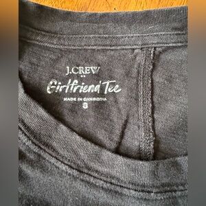 J. Crew Girlfriend Tee, Size Small in black